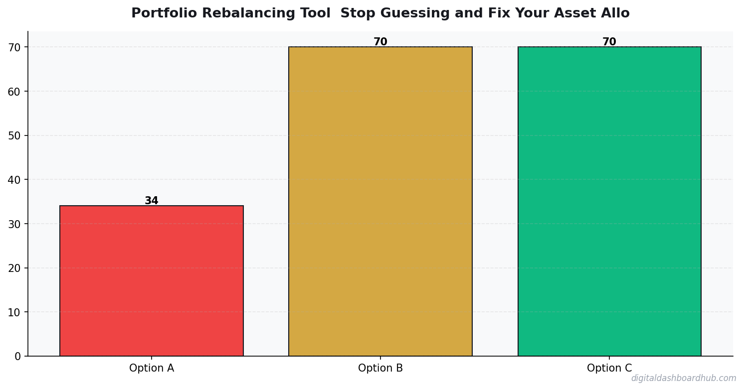 Bar chart summarizing key comparison points for portfolio rebalancing tool.